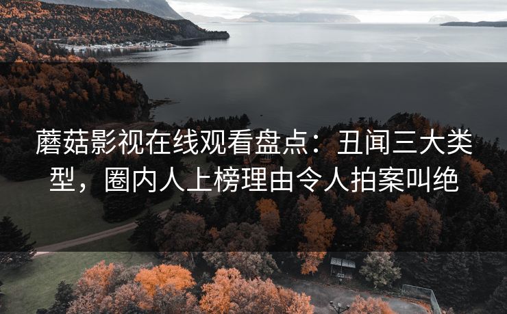 蘑菇影视在线观看盘点：丑闻三大类型，圈内人上榜理由令人拍案叫绝