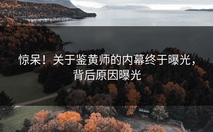 惊呆！关于鉴黄师的内幕终于曝光，背后原因曝光