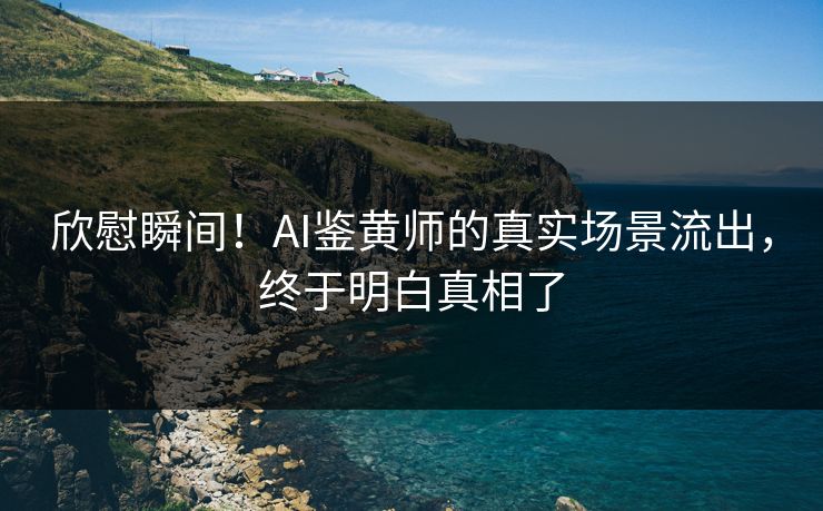 欣慰瞬间！AI鉴黄师的真实场景流出，终于明白真相了