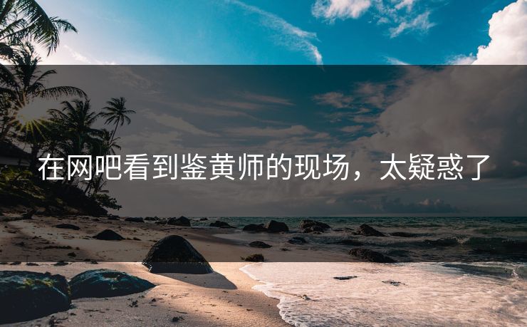 在网吧看到鉴黄师的现场，太疑惑了