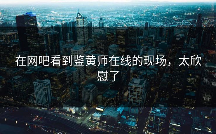在网吧看到鉴黄师在线的现场，太欣慰了