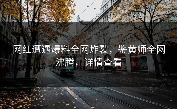 网红遭遇爆料全网炸裂，鉴黄师全网沸腾，详情查看